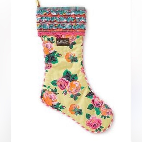 Matilda Jane Other - NWT Matilda Jane Christmas stocking Yellow Pink Orange Ruffle Floral New